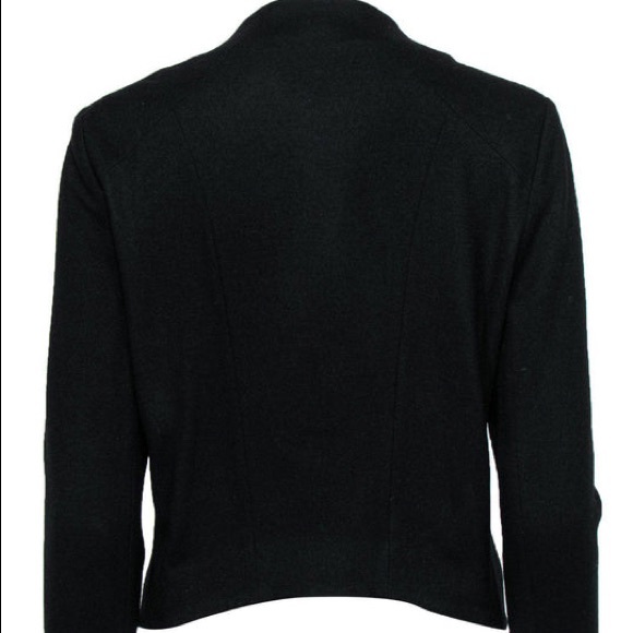 Helmet Lang Black Wool Draped Jacket W/ Buckle Design EUC - Picture 3 of 5